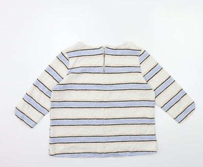Womens UK Size 14 Marks and Spencer White Pullover Jumper