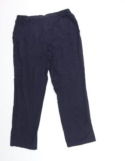 Womens UK Size 14 Marks and Spencer Regular Fit  Blue Trousers