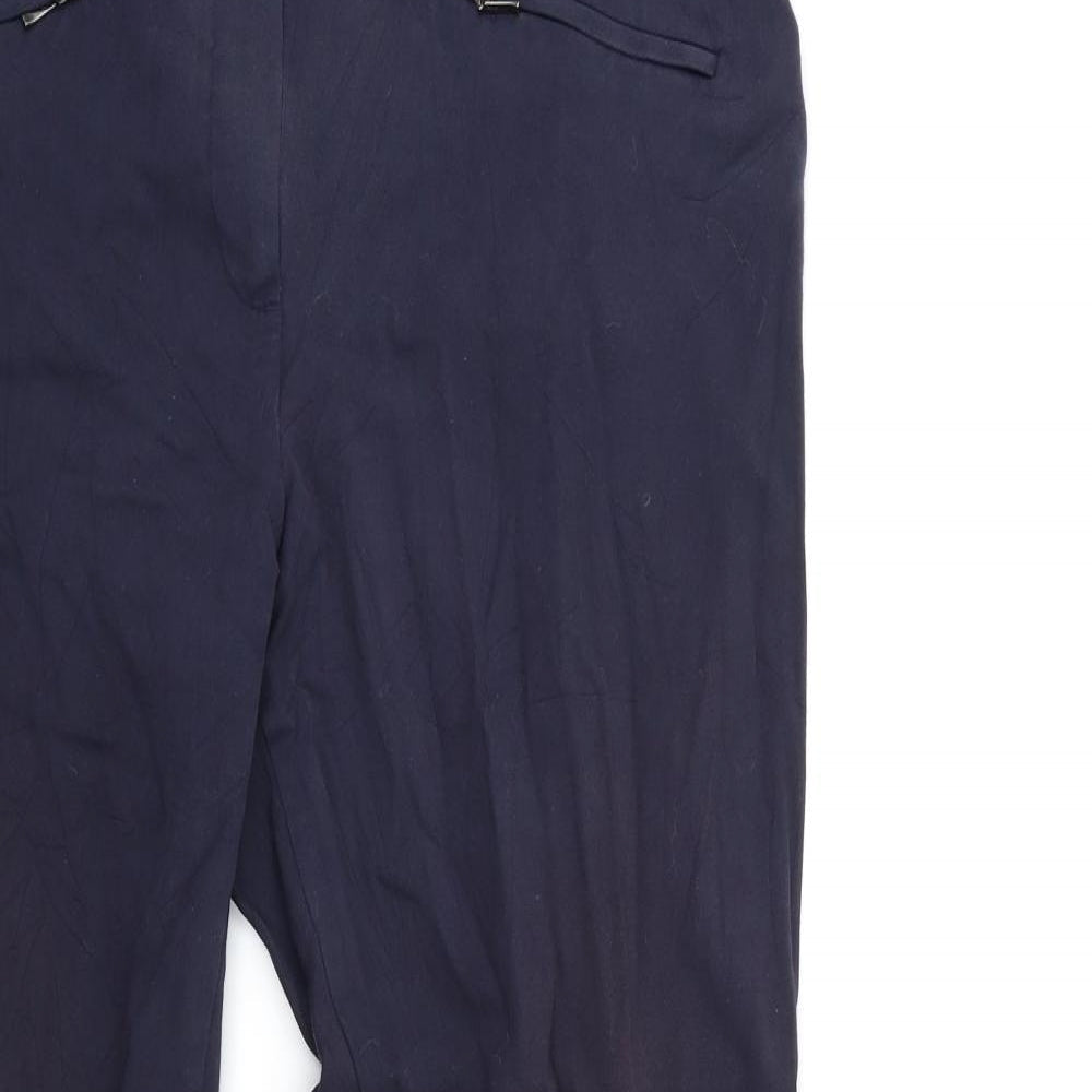 Womens UK Size 14 Marks and Spencer Regular Fit  Blue Trousers