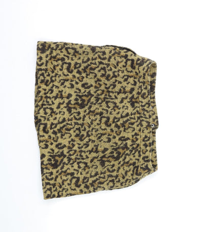 NEXT Womens Brown Animal Print  Skater Skirt Size 10