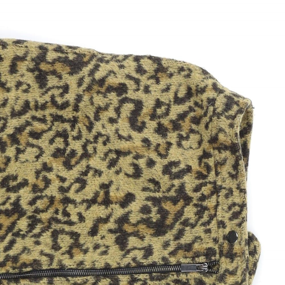 NEXT Womens Brown Animal Print  Skater Skirt Size 10