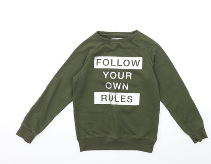 Primark Girls Green   Pullover Sweatshirt Size 10 Years