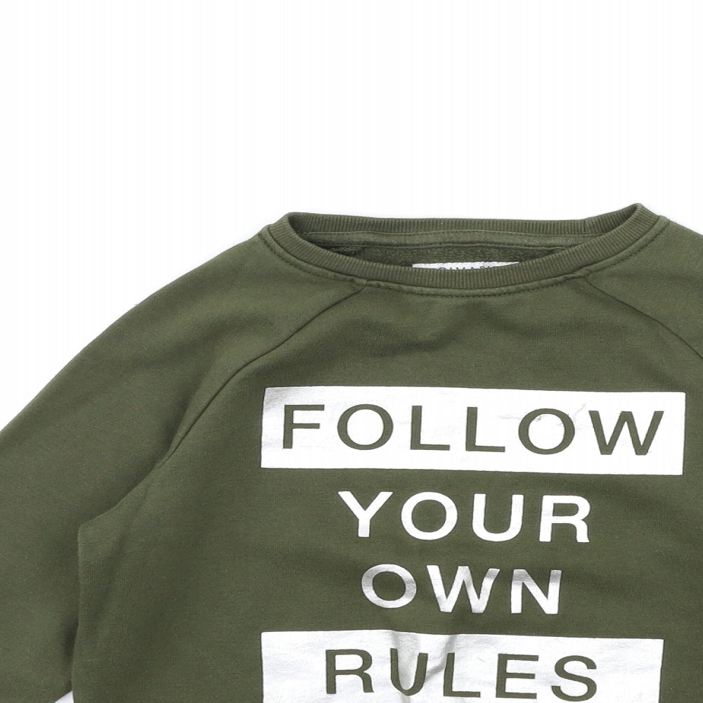 Primark Girls Green   Pullover Sweatshirt Size 10 Years