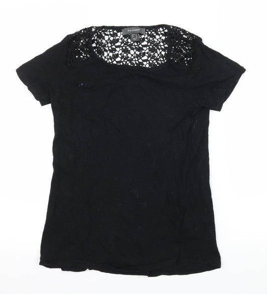 Primark Womens Black  Jersey Basic T-Shirt Size 6