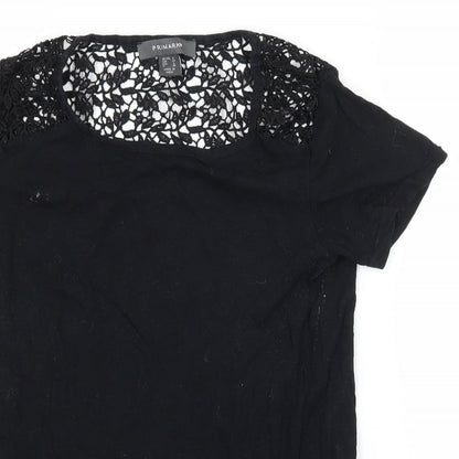 Primark Womens Black  Jersey Basic T-Shirt Size 6