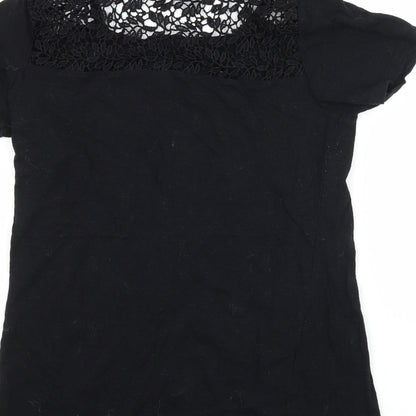 Primark Womens Black  Jersey Basic T-Shirt Size 6