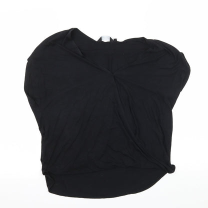 Womens UK Size 10 New Look Black Basic T-Shirt
