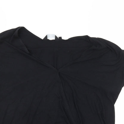 Womens UK Size 10 New Look Black Basic T-Shirt