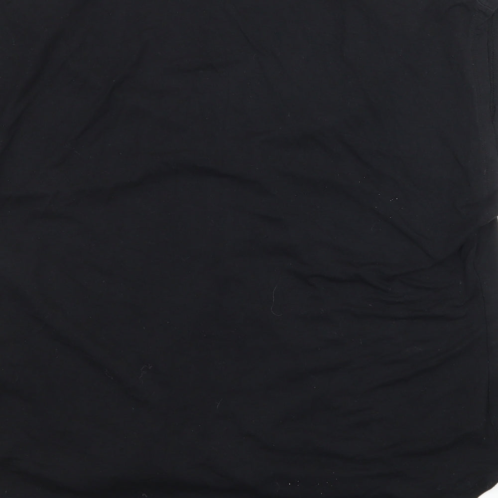Womens UK Size 10 New Look Black Basic T-Shirt