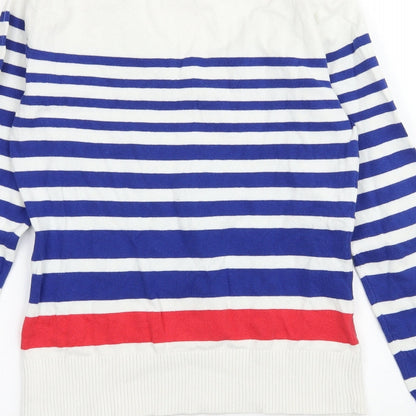 Womens UK Size M Kiabi White Pullover Jumper