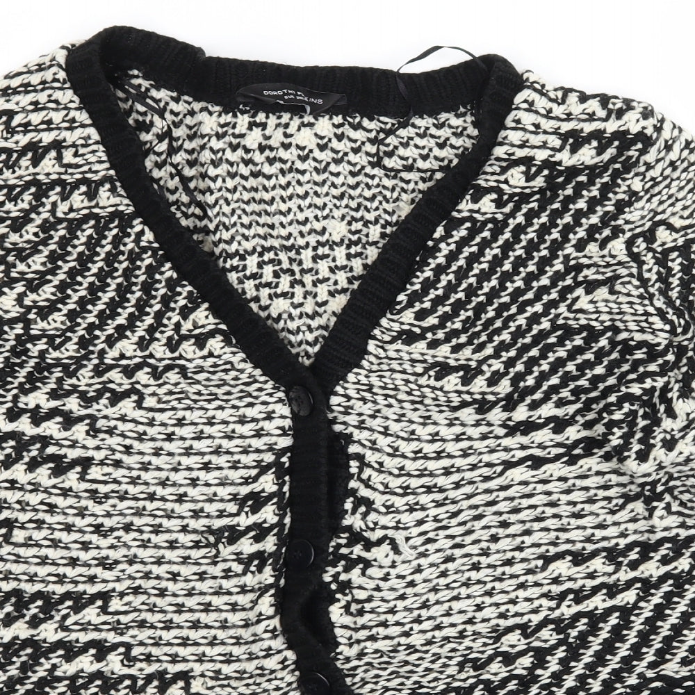 Womens UK Size 6 Dorothy Perkins Black Cardigan Jumper