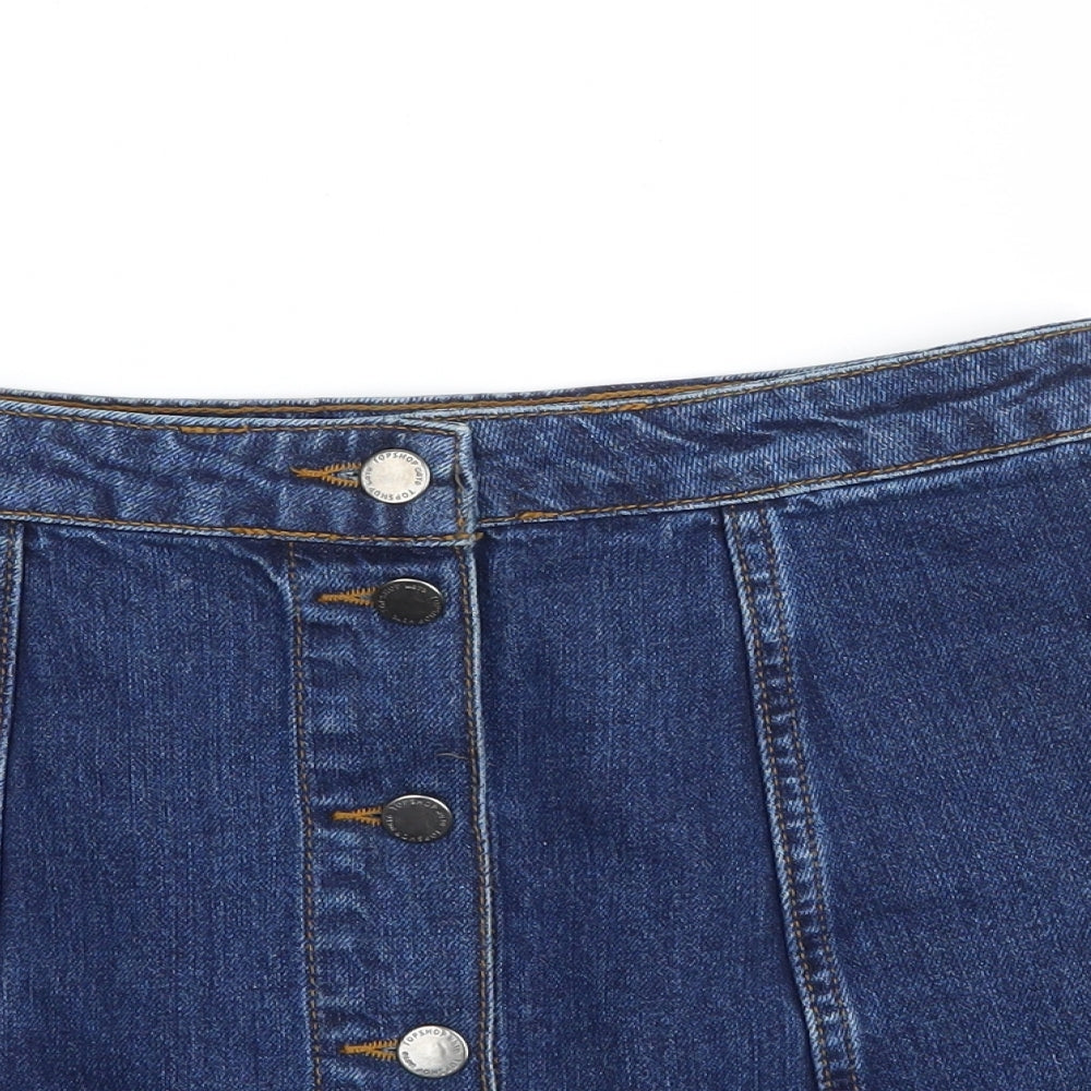 Topsho Womens Blue  Denim A-Line Skirt Size 26 in