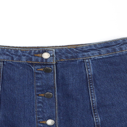 Topsho Womens Blue  Denim A-Line Skirt Size 26 in