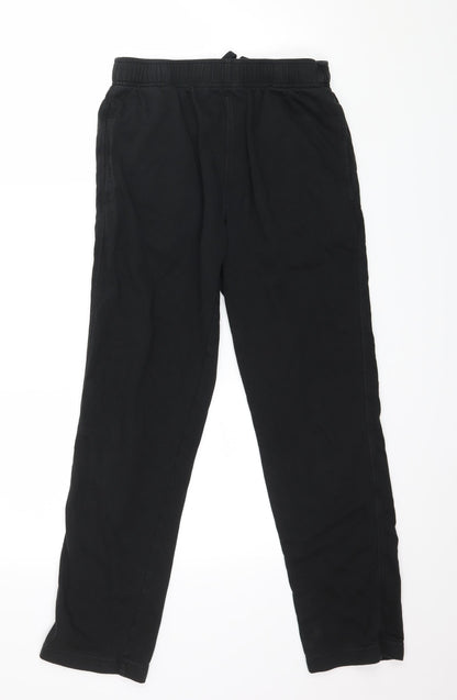 Marks and Spencer Mens Black  Jersey Jogger Trousers Size 30 in L29 in