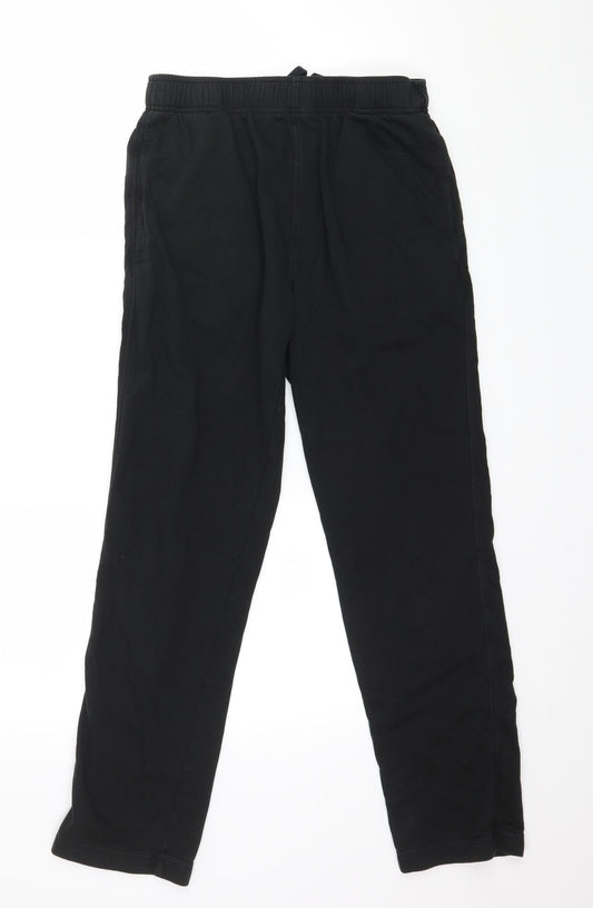 Marks and Spencer Mens Black  Jersey Jogger Trousers Size 30 in L29 in