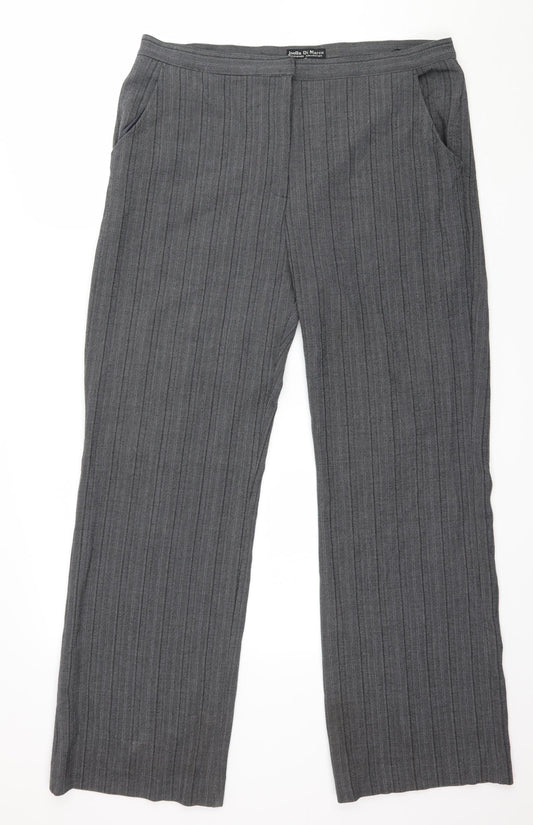 Womens UK Size XL Joella Di Marco Regular Fit  Grey Trousers
