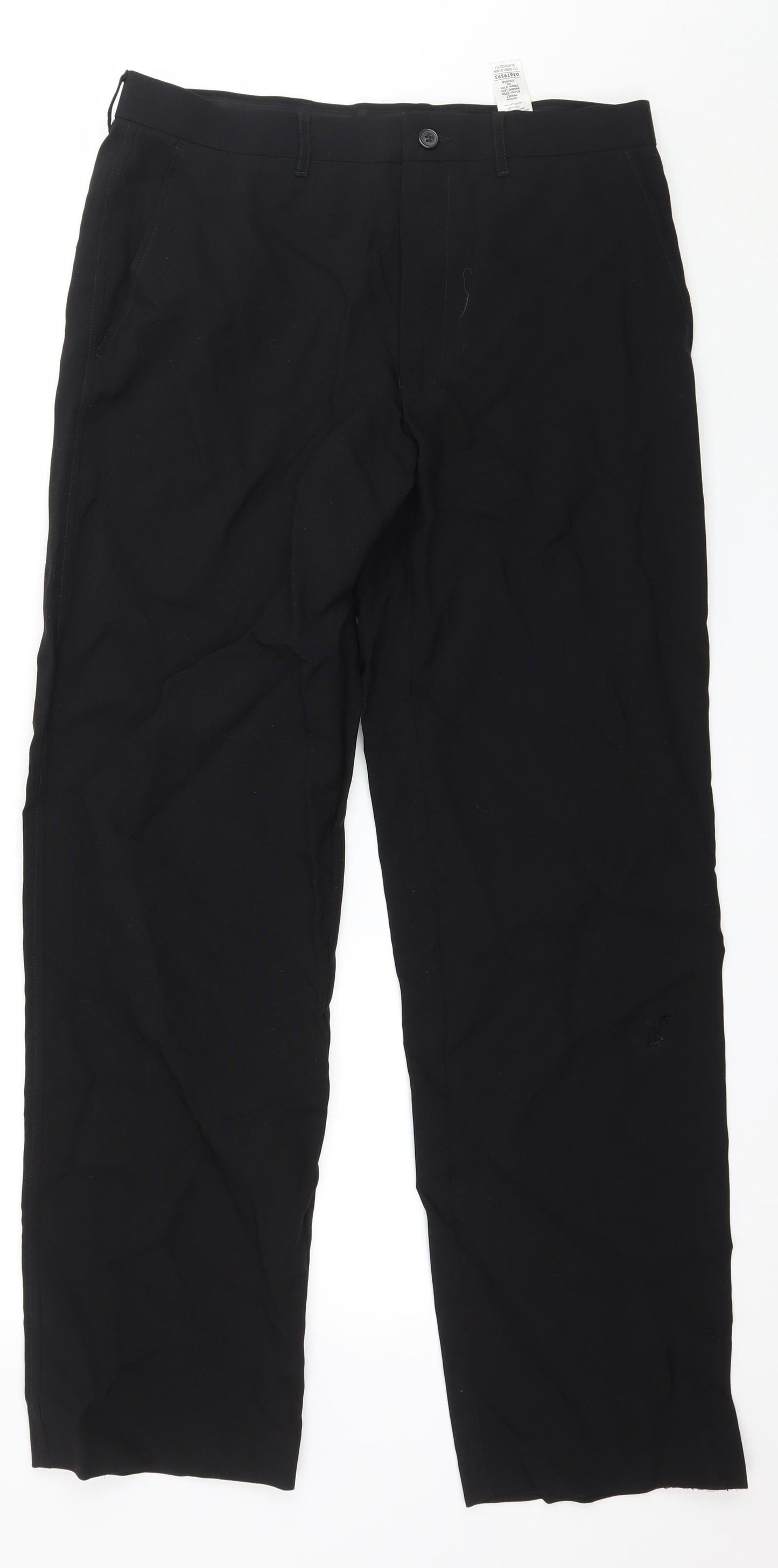 Womens UK Size 32 in Marks and Spencer Regular Fit  Black Trousers