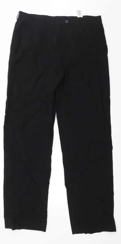 Womens UK Size 32 in Marks and Spencer Regular Fit  Black Trousers