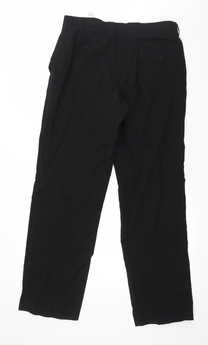 Womens UK Size 32 in Marks and Spencer Regular Fit  Black Trousers