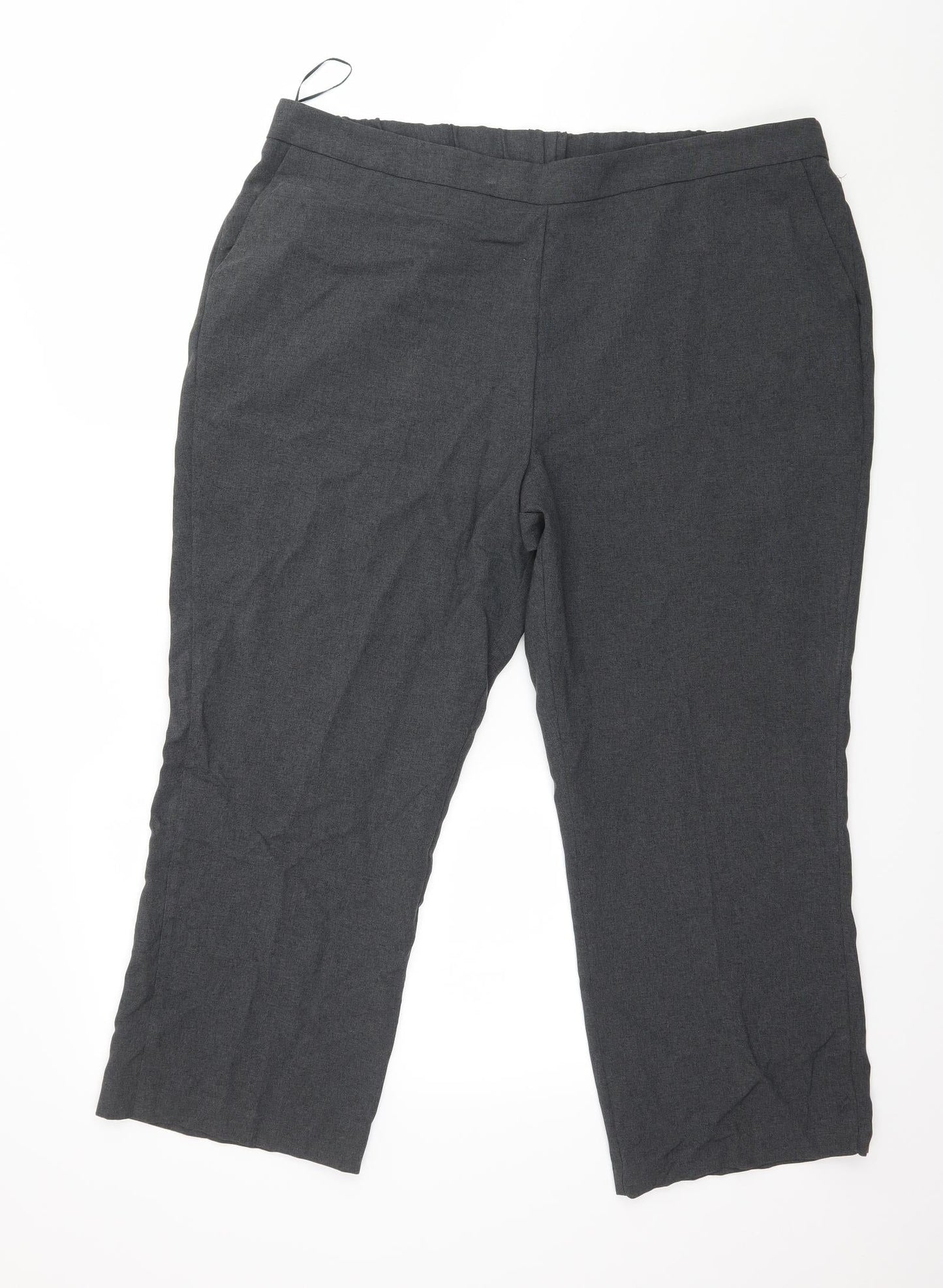 Womens UK Size 20 Preworn Regular Fit  Grey Trousers