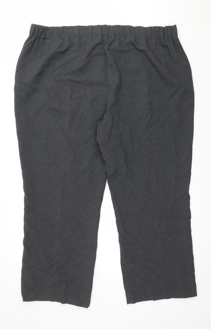 Womens UK Size 20 Preworn Regular Fit  Grey Trousers