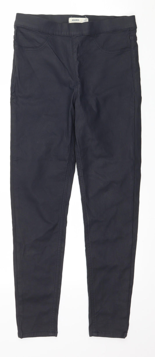 Womens UK Size 10 Marks and Spencer Regular Fit  Blue Trousers