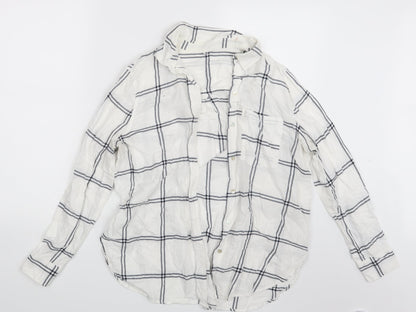 Womens UK Size One Size Preworn White Basic Button-Up