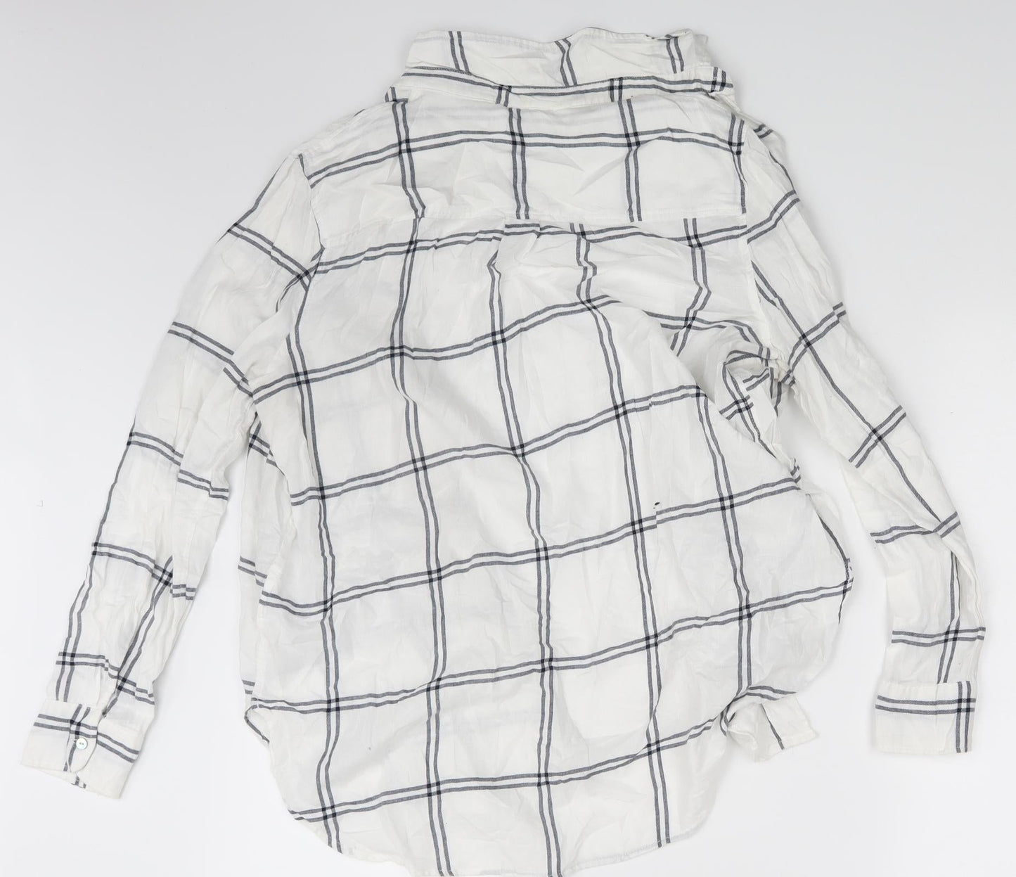 Womens UK Size One Size Preworn White Basic Button-Up