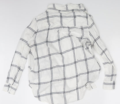 Womens UK Size One Size Preworn White Basic Button-Up