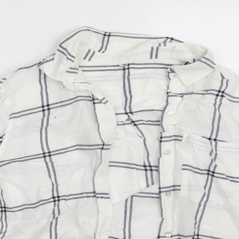 Womens UK Size One Size Preworn White Basic Button-Up