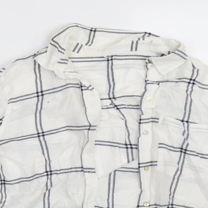 Womens UK Size One Size Preworn White Basic Button-Up