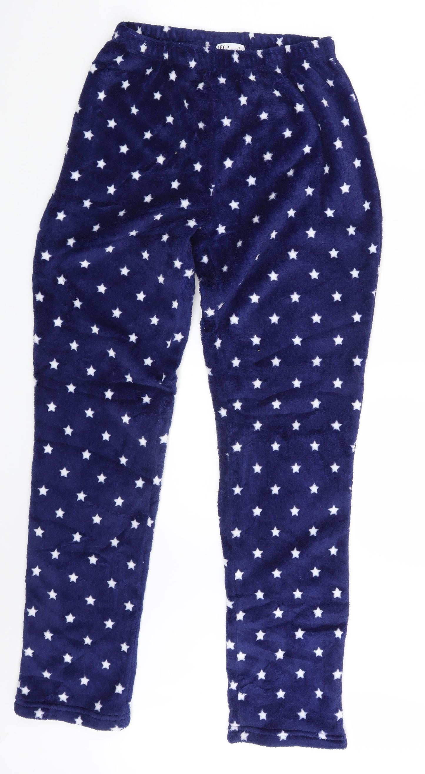 TEX Womens Blue Polka Dot  Jogger Trousers Size S L30 in