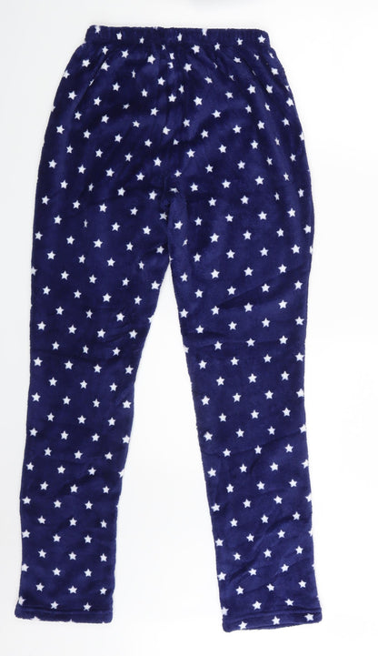 TEX Womens Blue Polka Dot  Jogger Trousers Size S L30 in