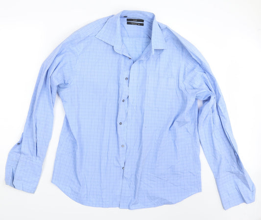 Mens UK Size One Size NEXT Blue  Button-Up Long Sleeve Casual Shirt