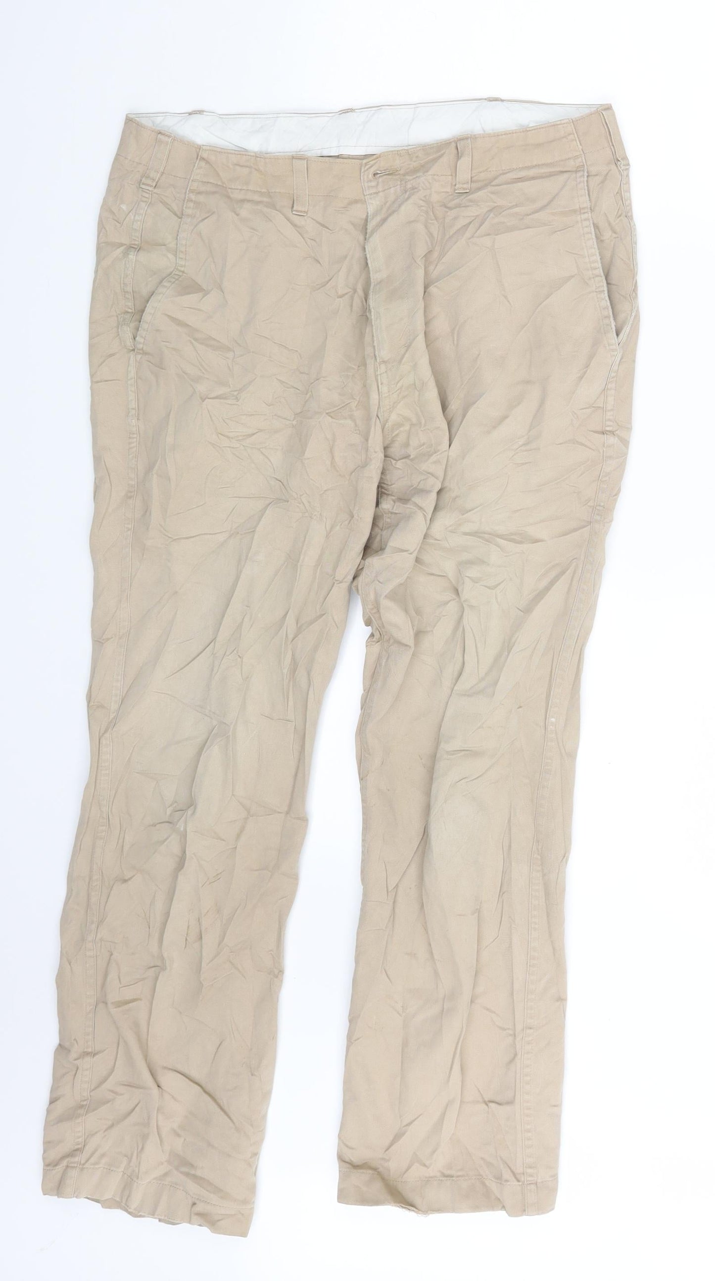 Preworn Mens Beige   Chino Trousers Size 32 L20 in