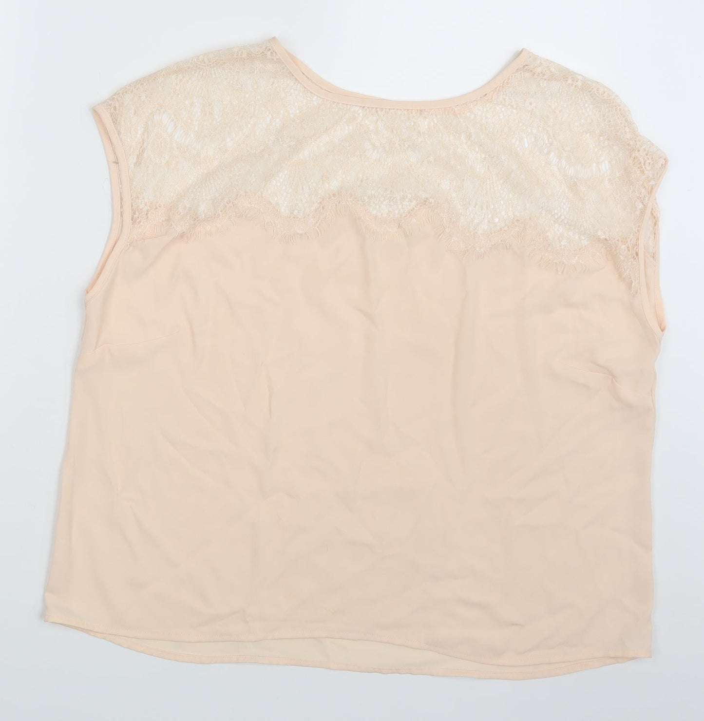 Womens UK Size One Size Preworn Pink Basic Blouse