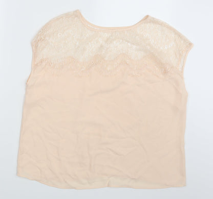 Womens UK Size One Size Preworn Pink Basic Blouse