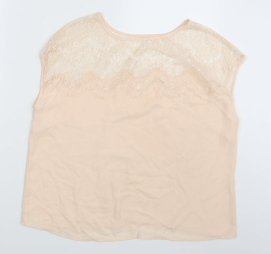 Womens UK Size One Size Preworn Pink Basic Blouse