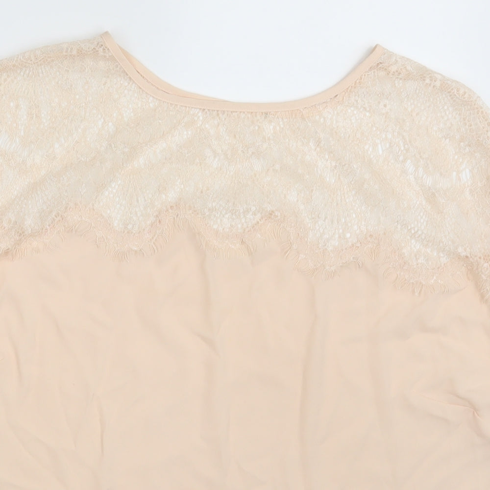 Womens UK Size One Size Preworn Pink Basic Blouse