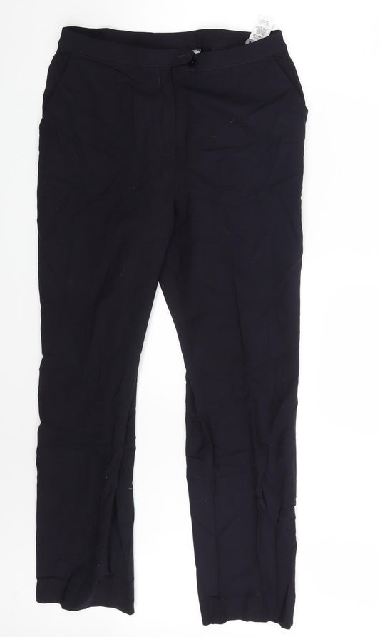 M&S Womens Blue   Trousers  Size 14 L28 in