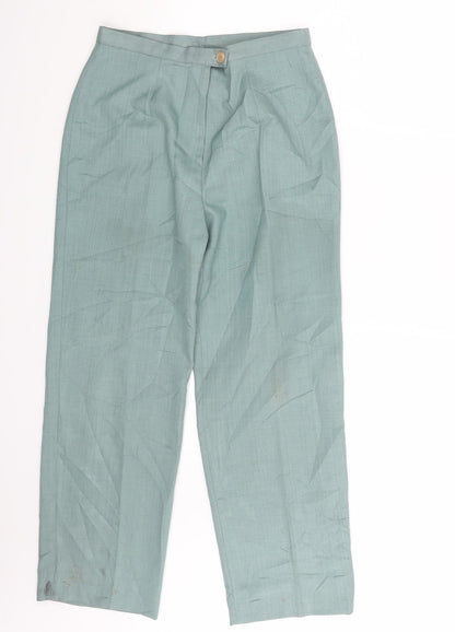 Womens UK Size One Size Preworn Regular Fit  Green Trousers