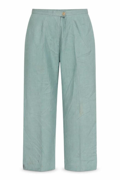 Womens UK Size One Size Preworn Regular Fit  Green Trousers