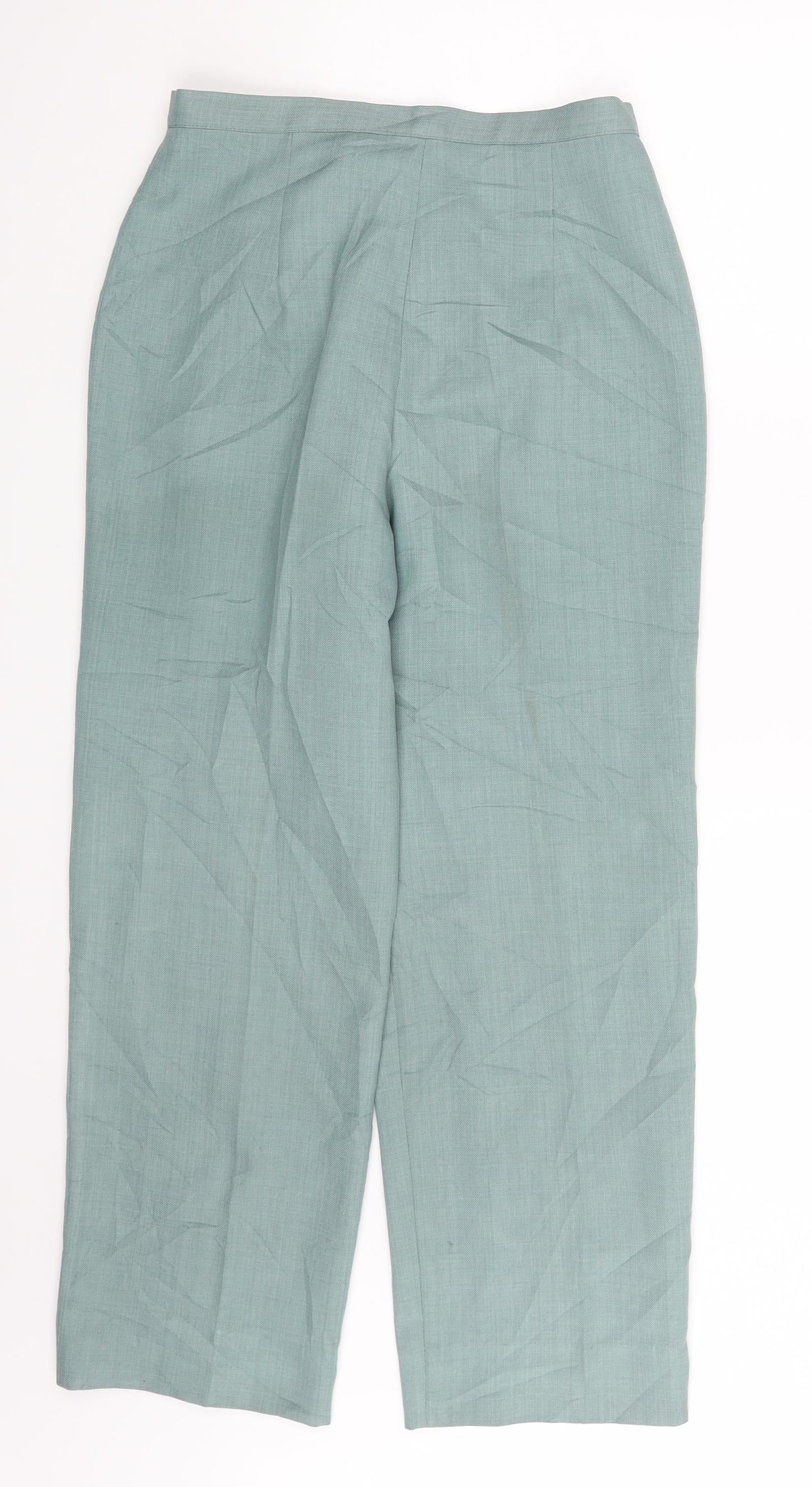 Womens UK Size One Size Preworn Regular Fit  Green Trousers
