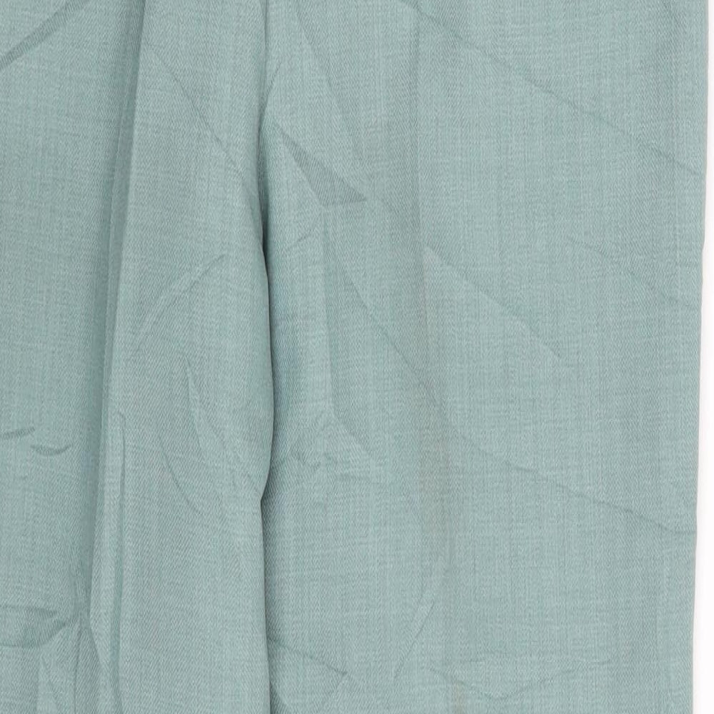 Womens UK Size One Size Preworn Regular Fit  Green Trousers