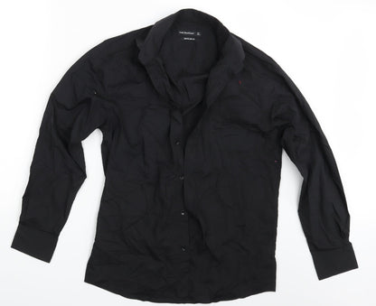 Mens UK Size One Size Cedar Wood State Black  Button-Up Long Sleeve Casual Shirt