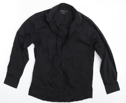 Mens UK Size One Size Cedar Wood State Black  Button-Up Long Sleeve Casual Shirt