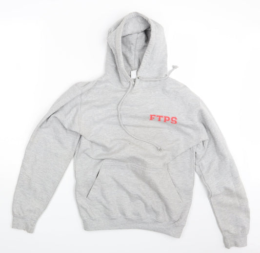 Mens UK Size S Justhoods Grey Pullover Hoodie