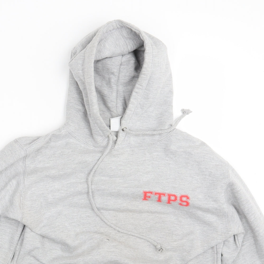 Mens UK Size S Justhoods Grey Pullover Hoodie