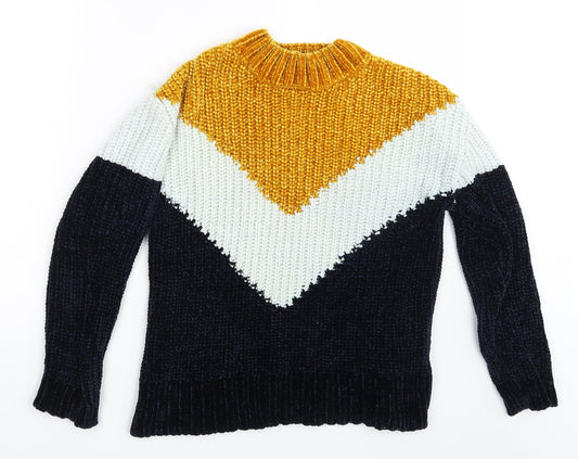 Primark Womens Multicoloured Argyle/Diamond  Pullover Jumper Size 6  - Size 6-8