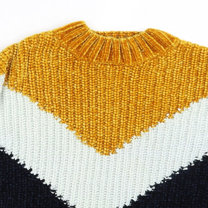 Primark Womens Multicoloured Argyle/Diamond  Pullover Jumper Size 6  - Size 6-8